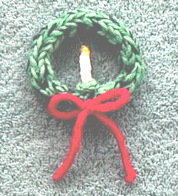 Icord Christmas Wreath Ornament Twisted Yarns Christmas knitting