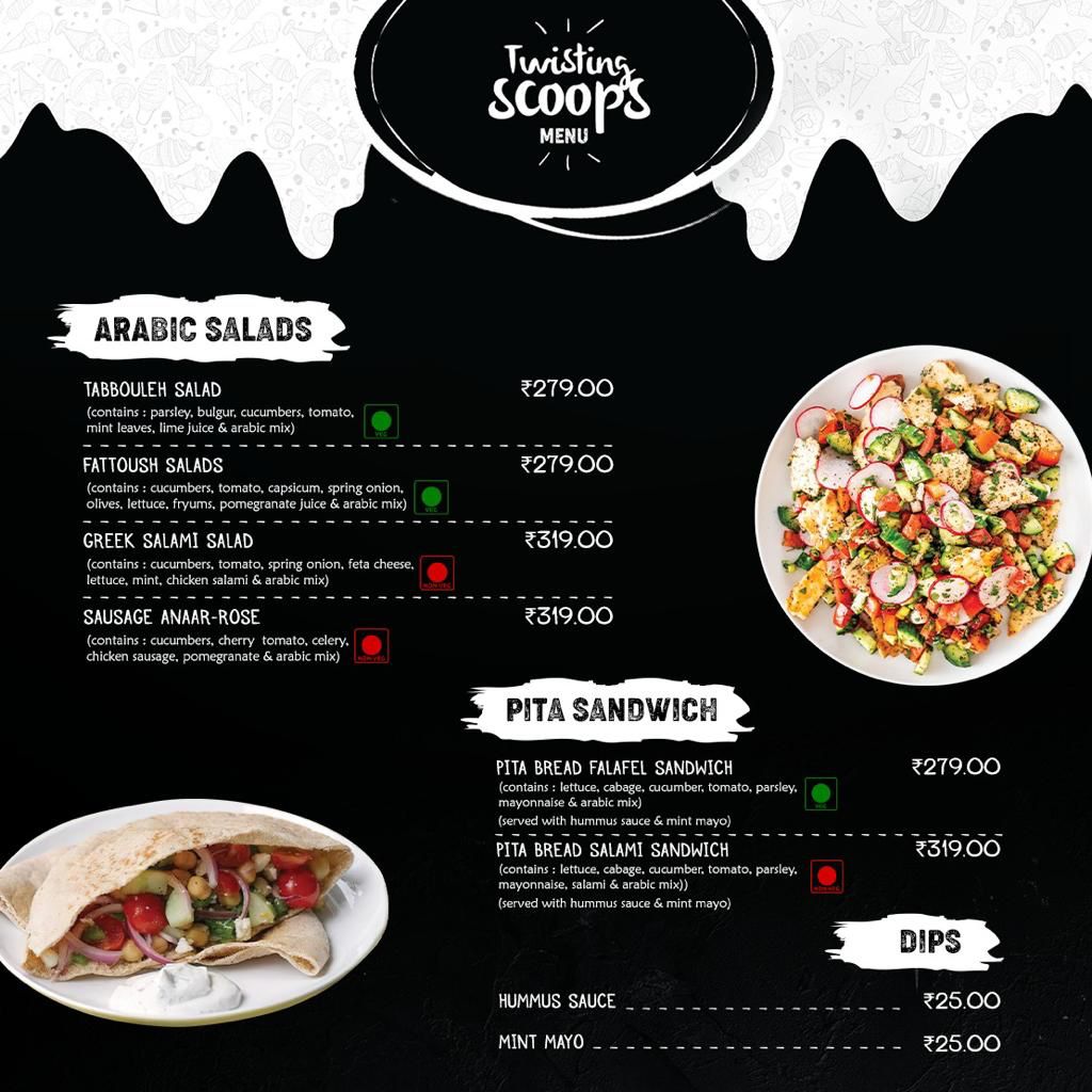 Menu Twisting Scoops