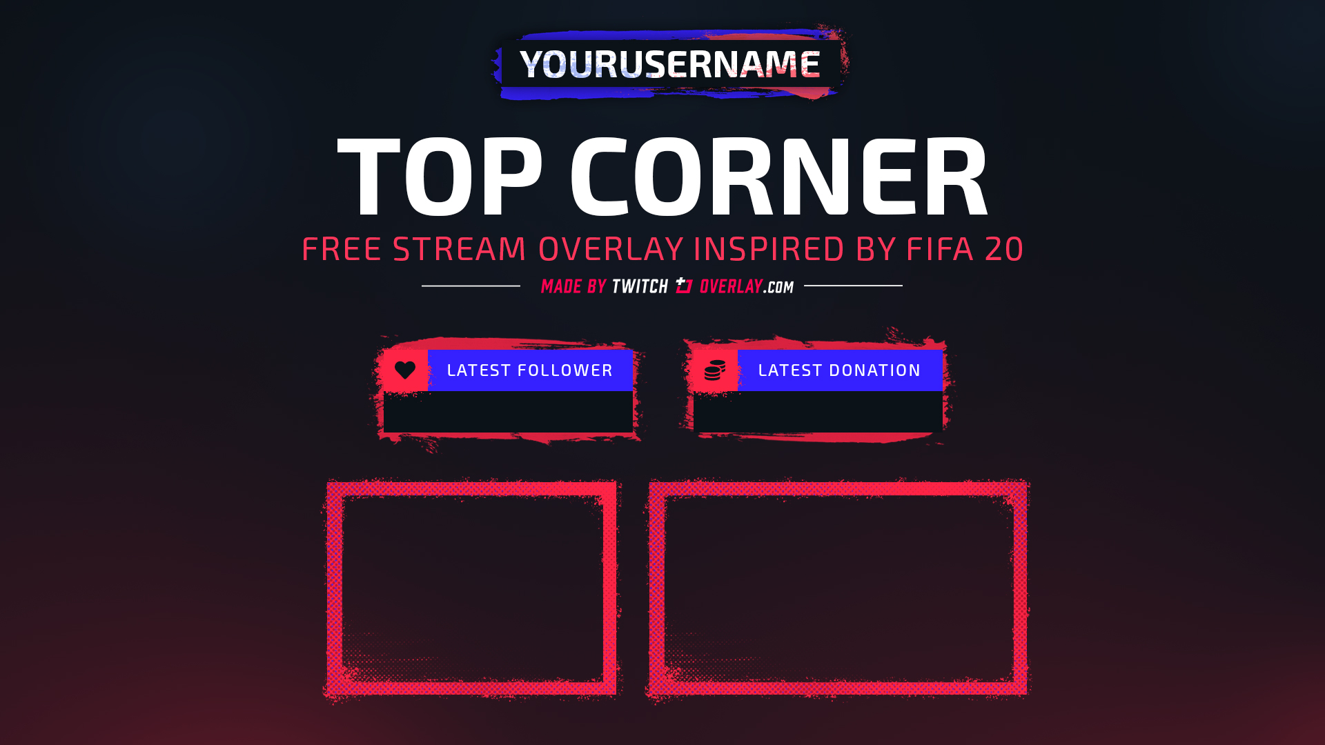 Top Corner Free FIFA 20 Twitch Overlay Twitch Overlay