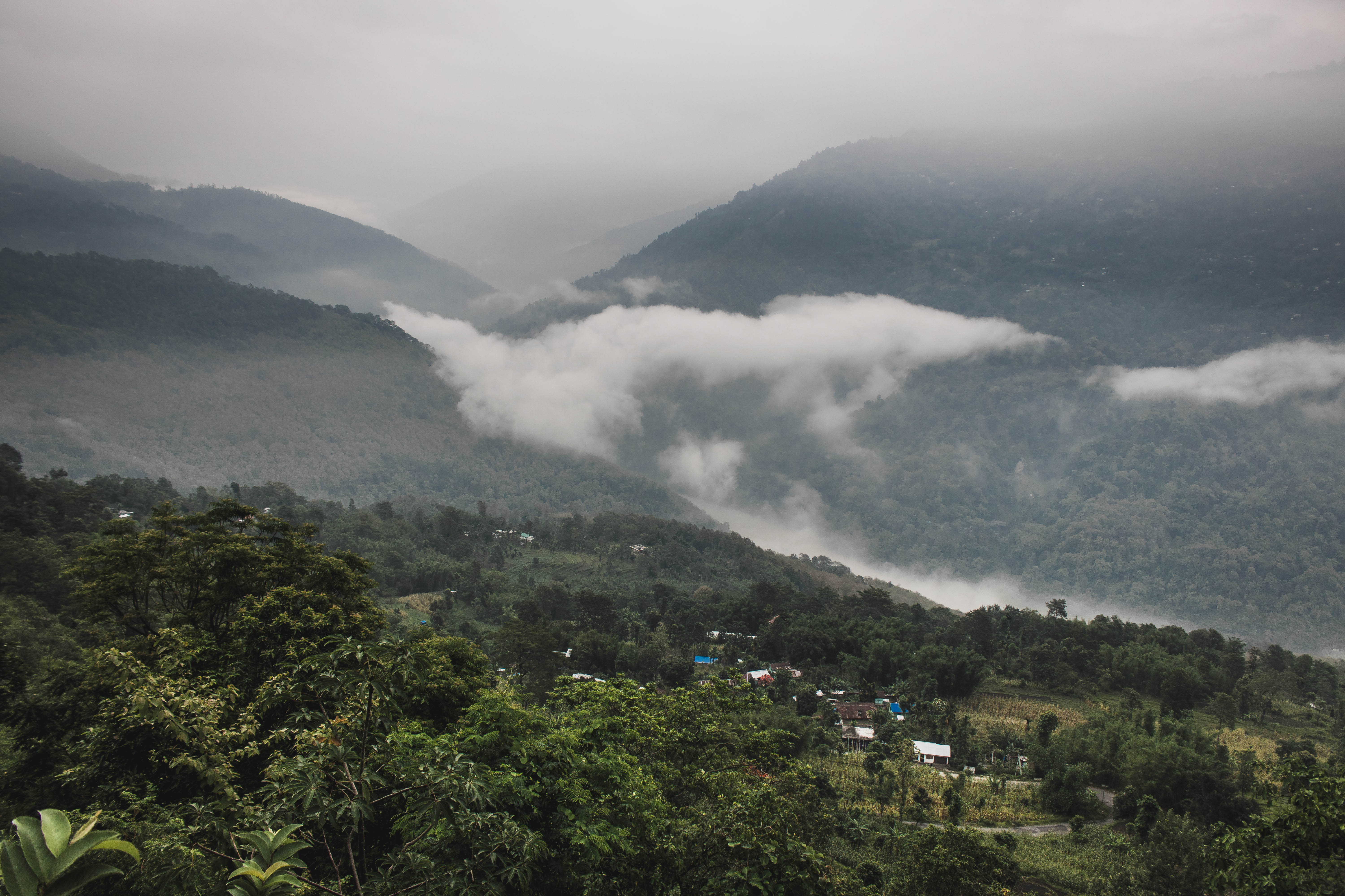 Misty mountains from the Bara Mangwa Farmhouse