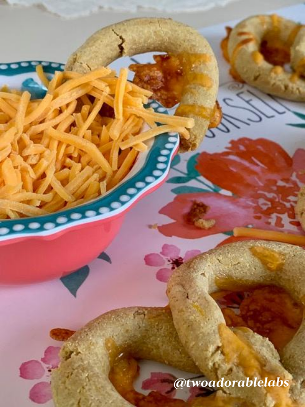 Puppy Pretzels With Cheese Two Adorable Labs