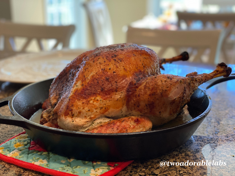 How To Cook A Turkey In A Cast Iron Skillet Two Adorable Labs
