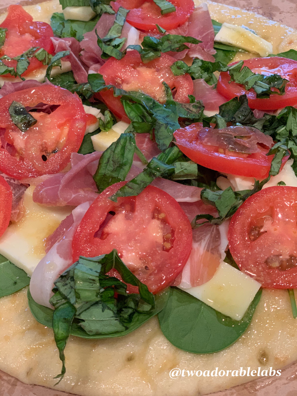 Prosciutto Pizza Two Adorable Labs