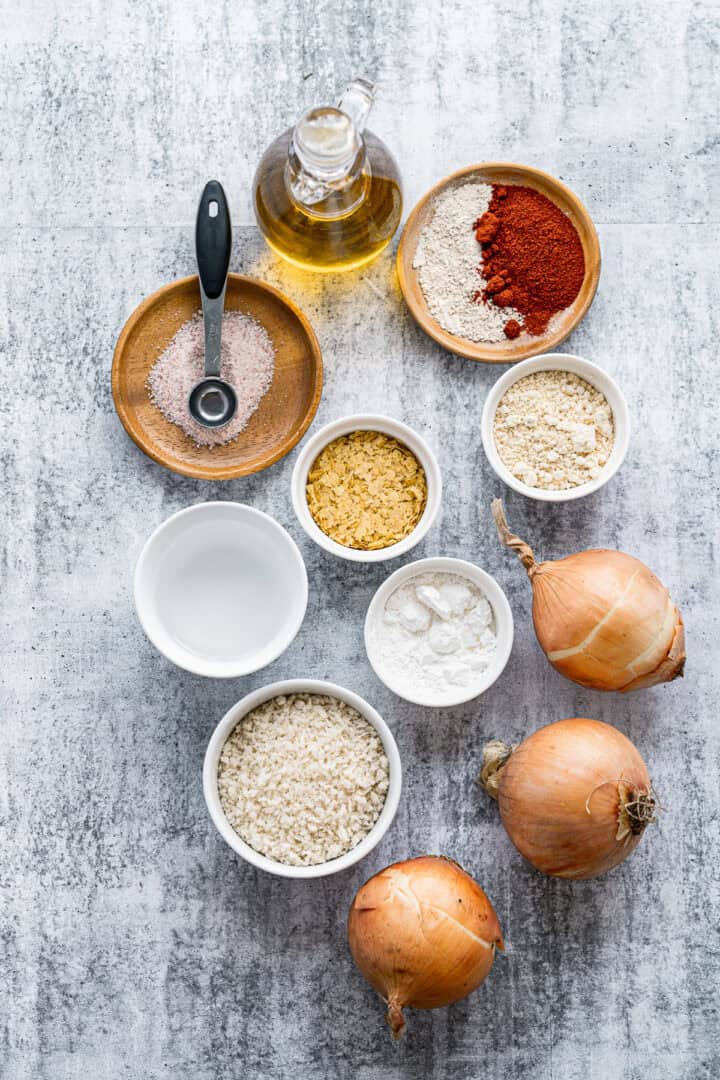 Crispy Vegan Air Fryer Onion Rings Recipe with GlutenFree Option!