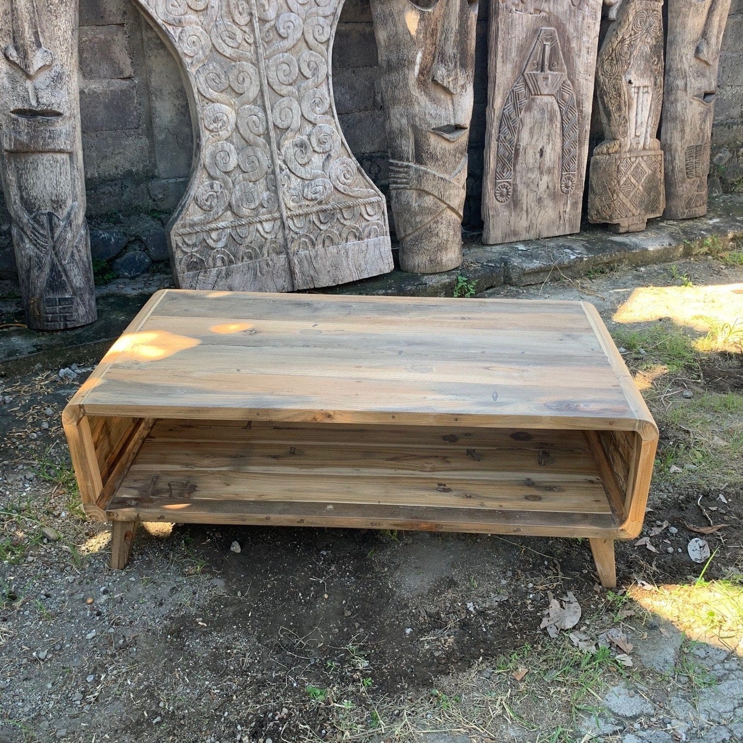 Upcycled Teak Large Coffee Table twofishe
