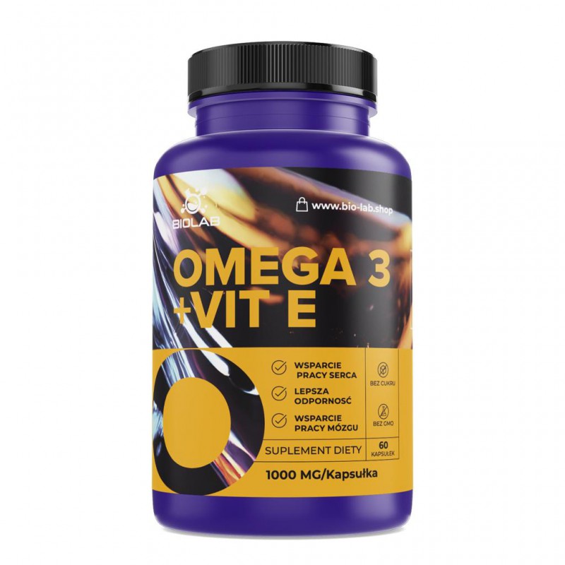 OMEGA 3 + WIT E 1000mg/60kaps Twoje Peptydy