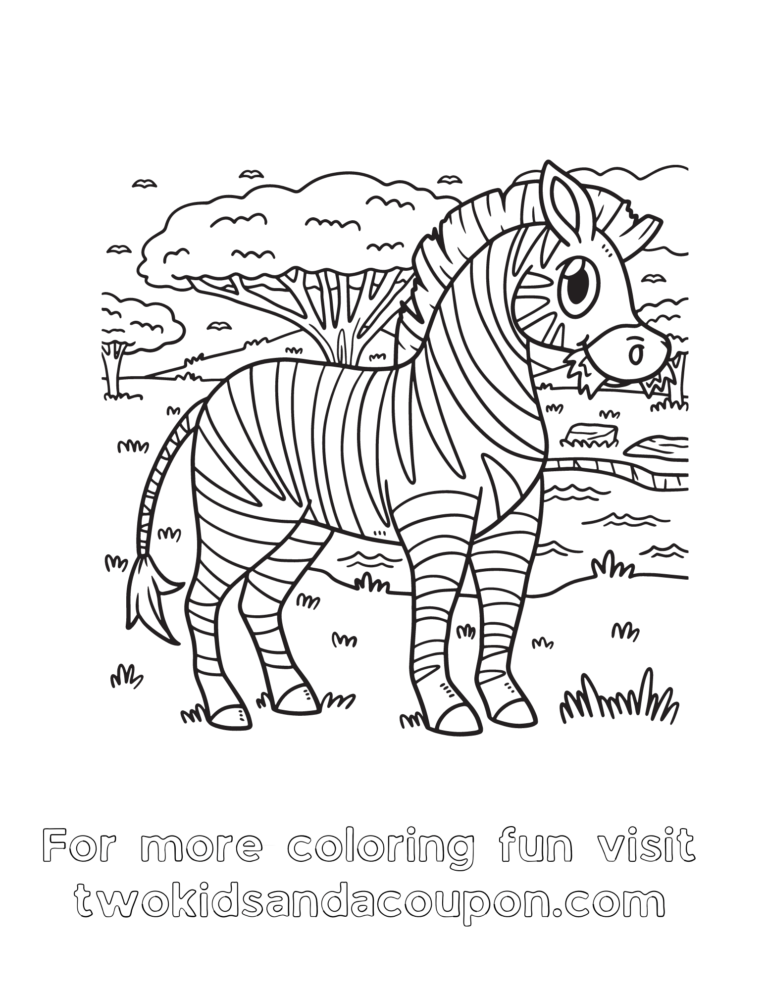 Fun Zebra Facts & Free Printable Zebra Coloring Pages