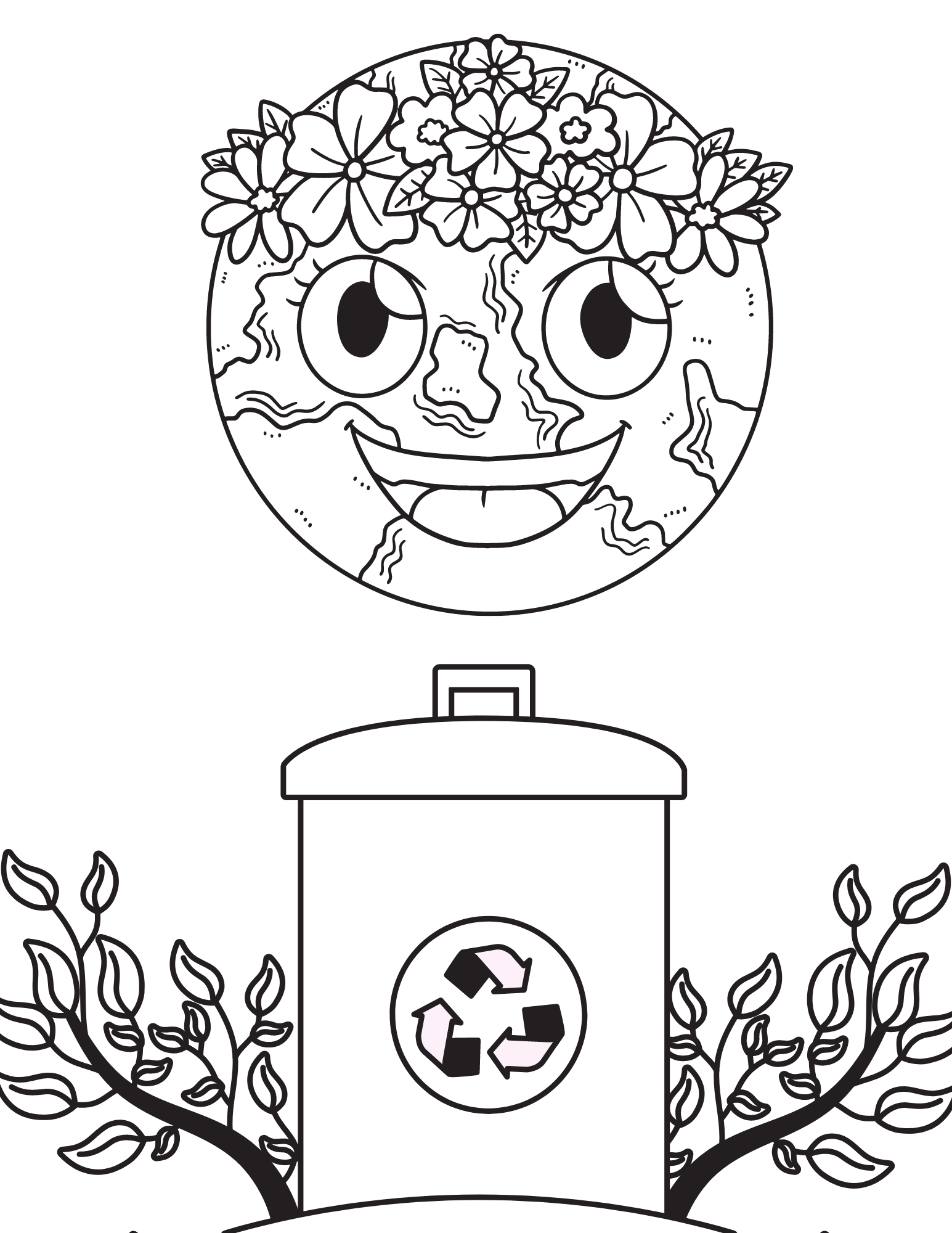 Earth Day Coloring Pages for Kids and Adults