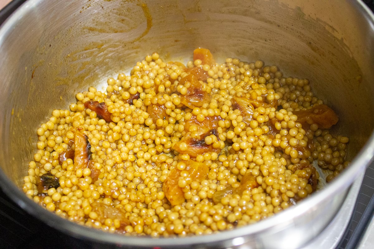 Pearl Couscous Recipe with Vegetables and Apricots Two Kooks In The