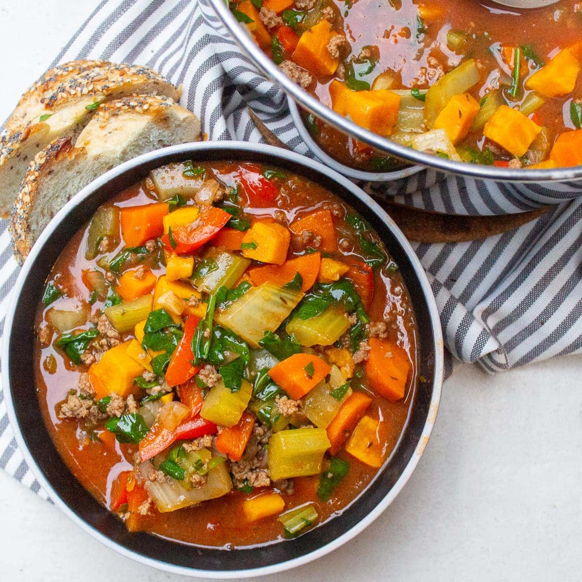Hearty Vegetable Soup Ground Beef