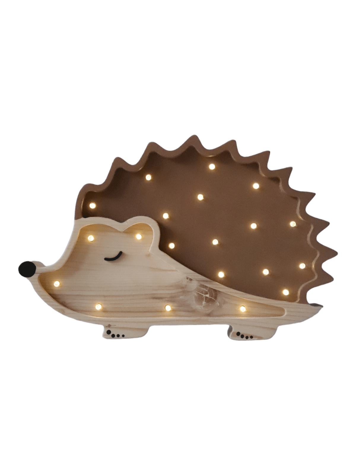 Wooden LED lamp Hedgehog