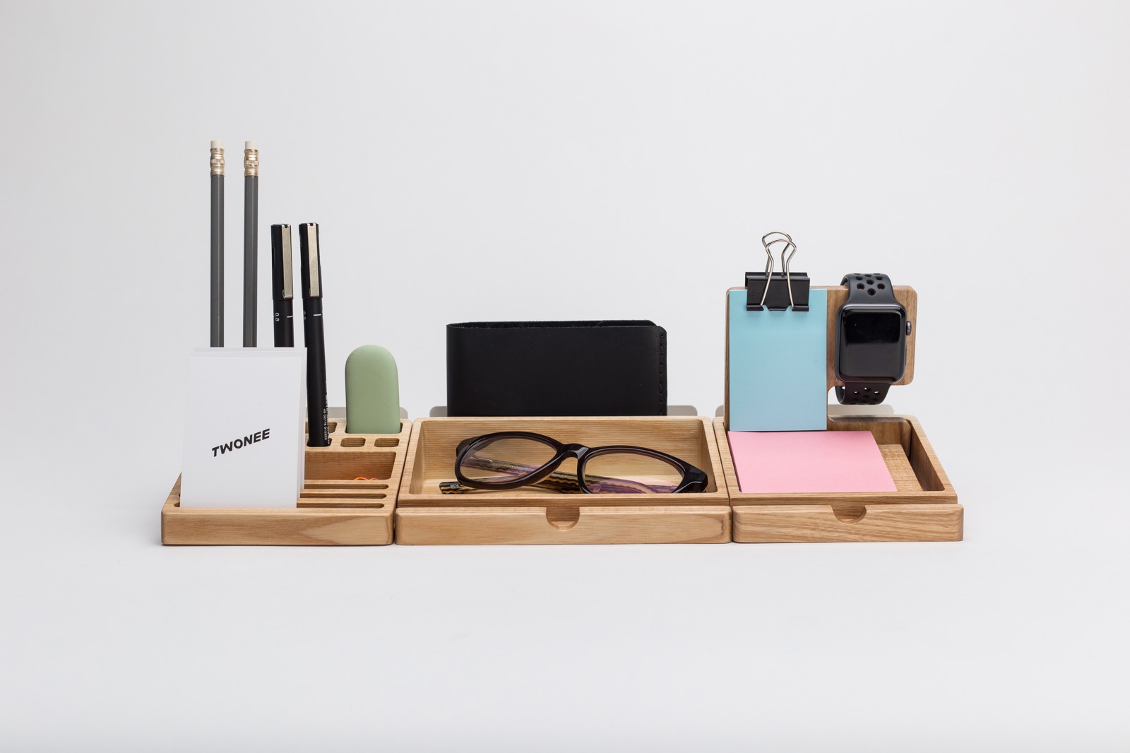 Wooden desk organizer set Twonee