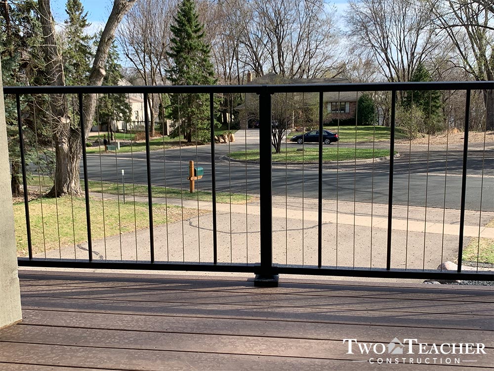 Contemporary Black Cable Railing Two Teacher Construction