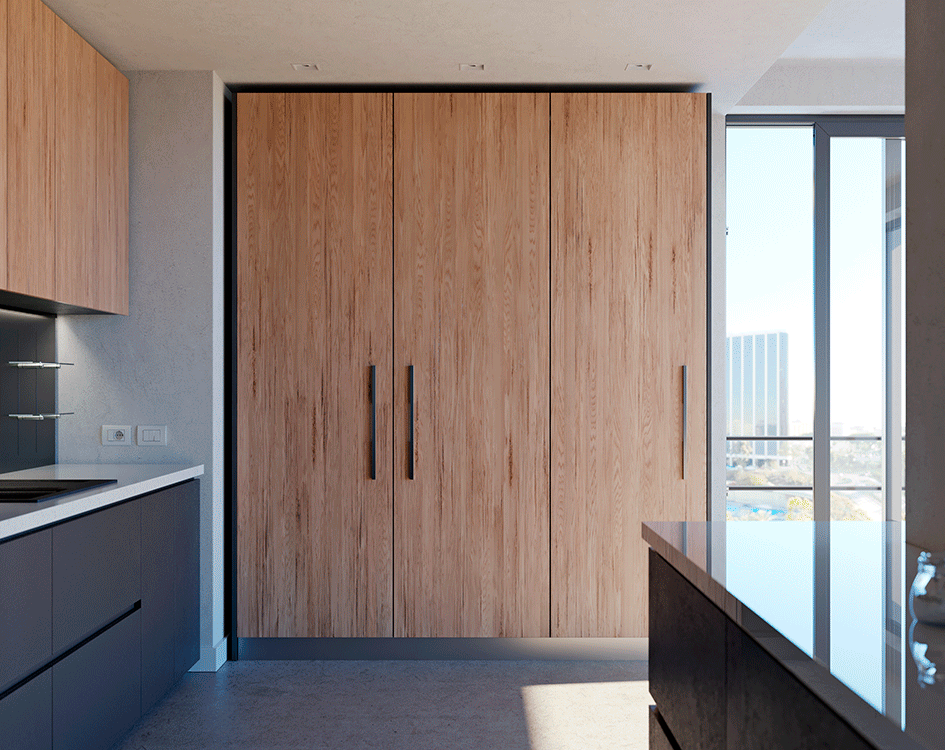 Kitchen Pocket Door Systems by Two Tone Kitchens