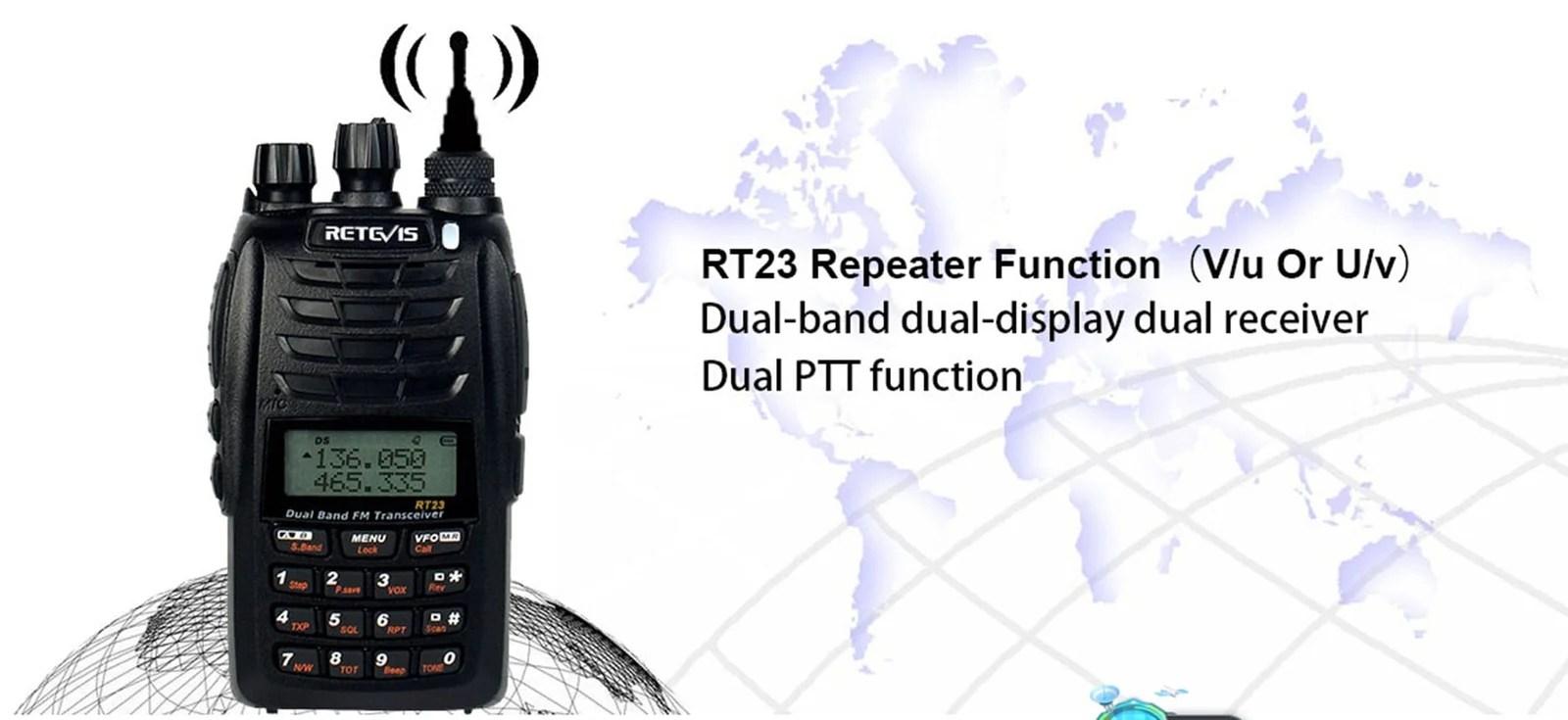 RT23 makes UHF radio talk with VHF radio
