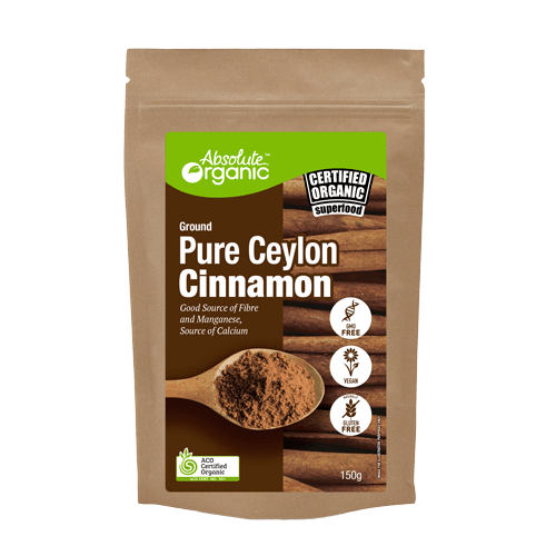 Absolute Organic Pure Ceylon Cinnamon Powder 150g The Wholefood