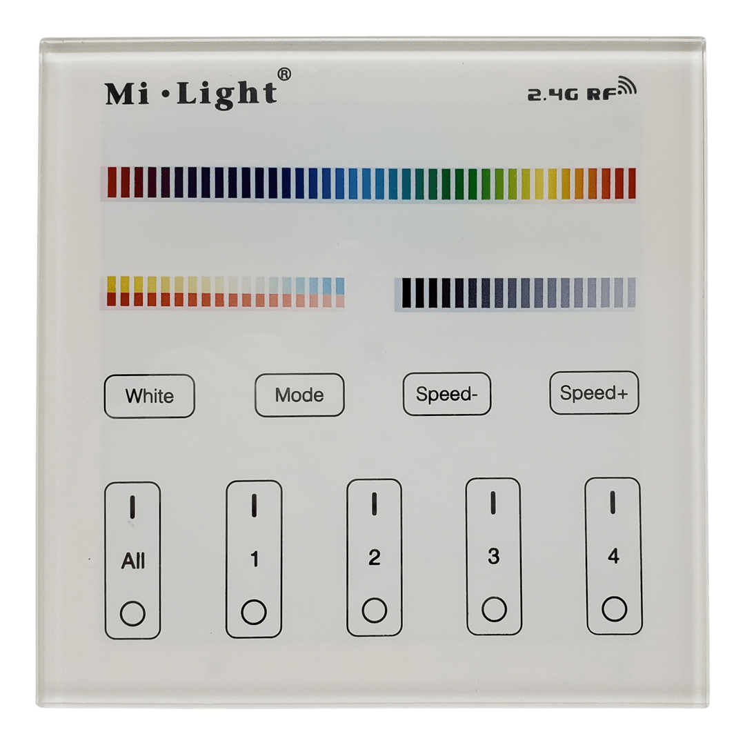 Buy MiLight RGBWW 4 Zone RF Wall Panel Online