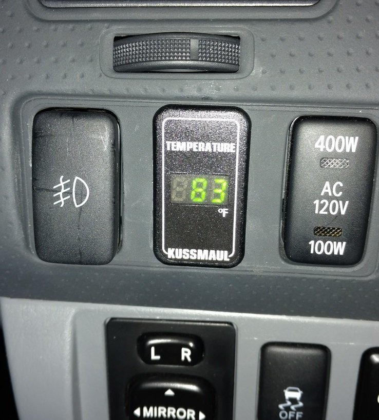 Outside Temperature Gauge on Rearview Mirror World