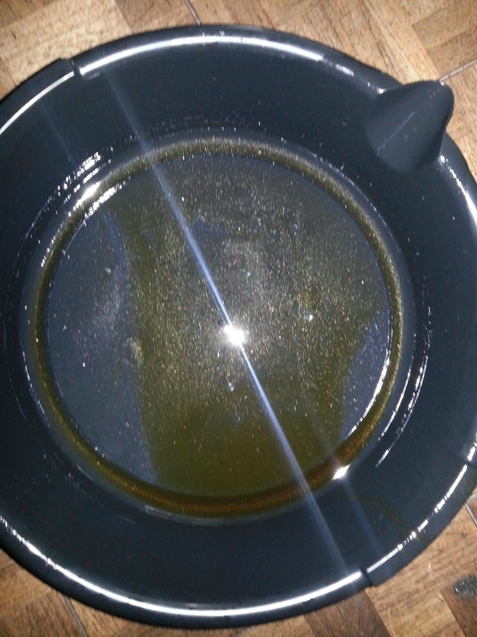 How much glitter in rear diff fluid is normal? World