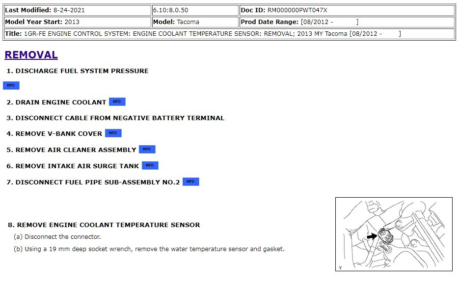 P0117 on a 4L how do you get to this sensor? World
