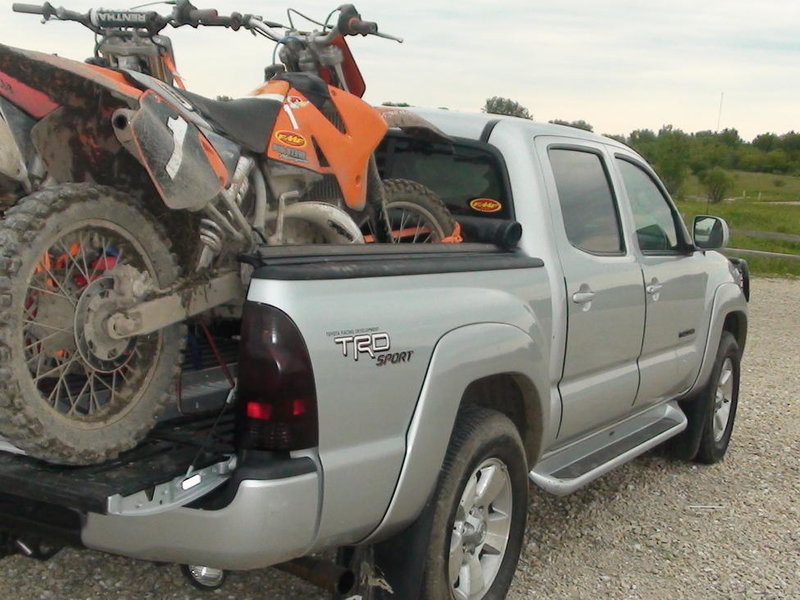 Hauling dirt bikes in a double cab short bed World