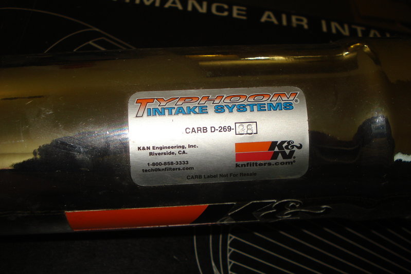 WTS K&N 77 Series 779037KP CAI with CARB sticker World