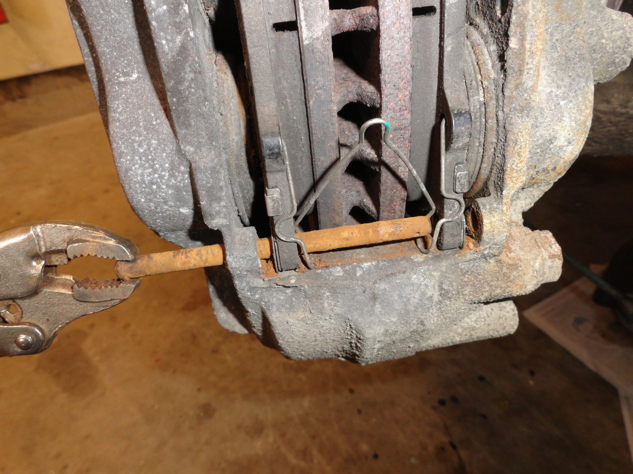 Rust Alert Check your front brake caliper pins World