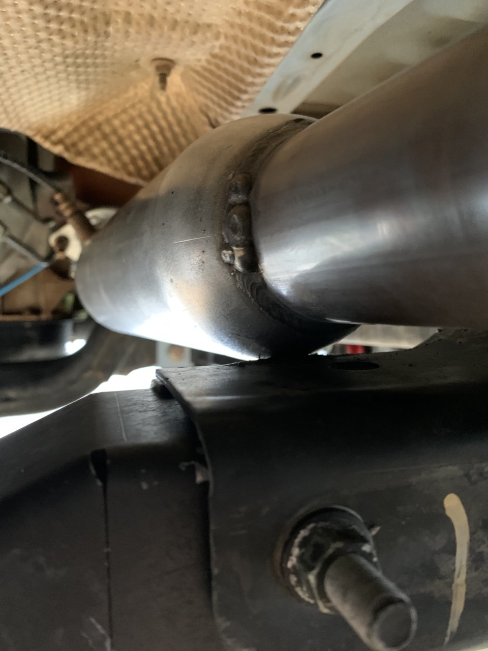 Snapped exhaust flange stud World