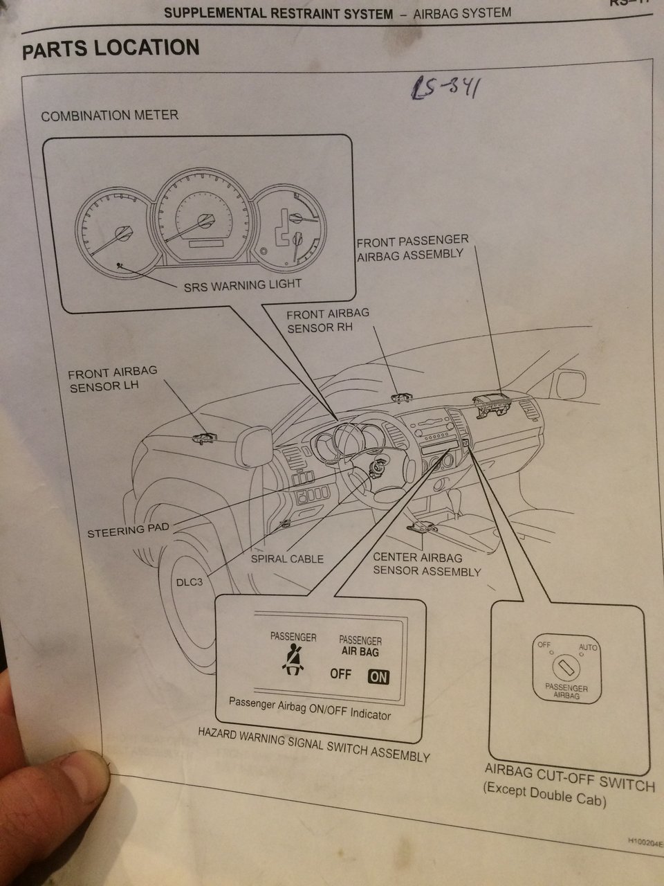 Air bag light codes World