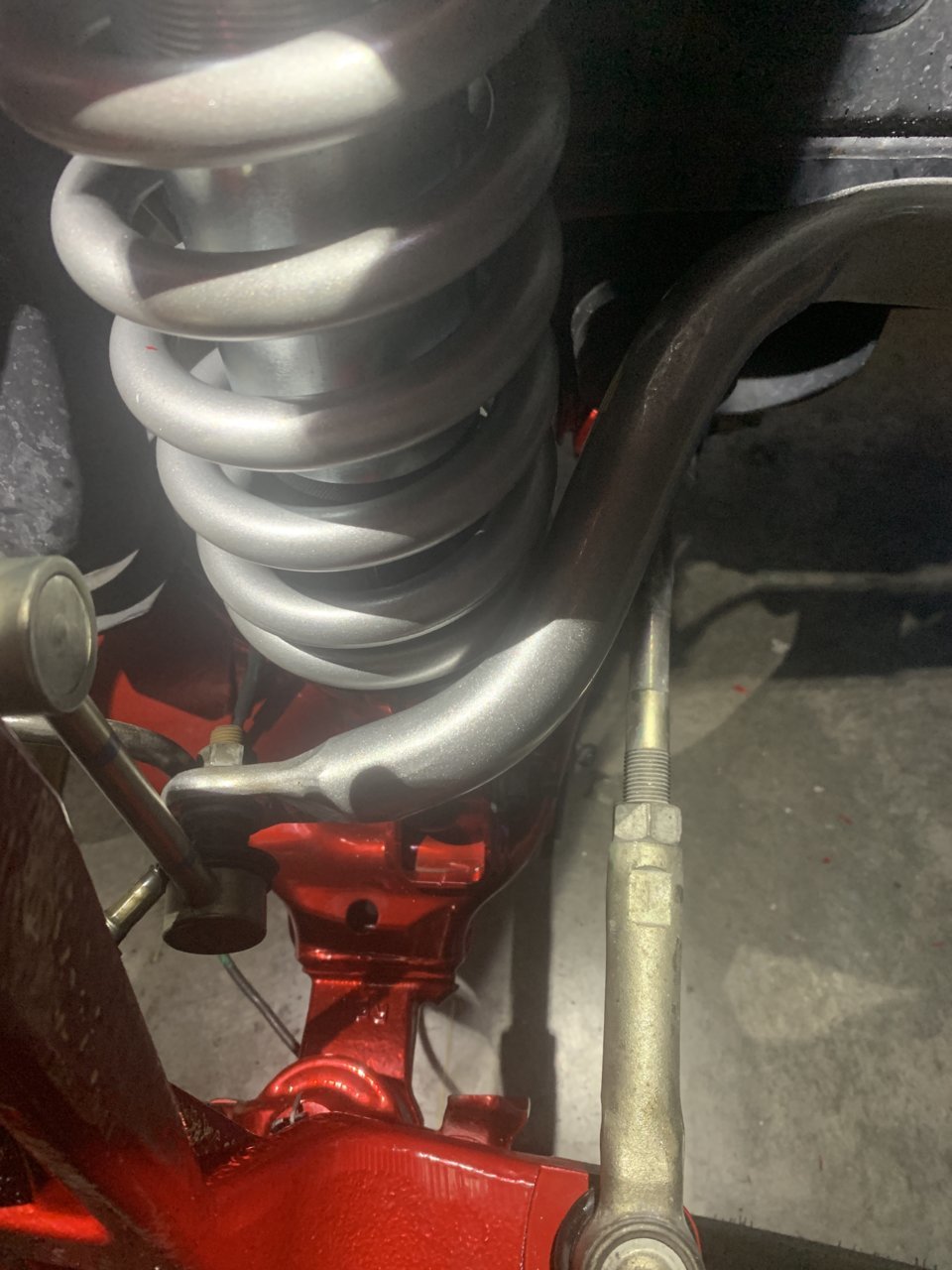 Sway bar hitting coilover after lift World