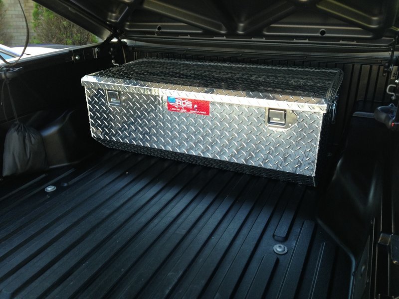 Tool box under tonneau cover World