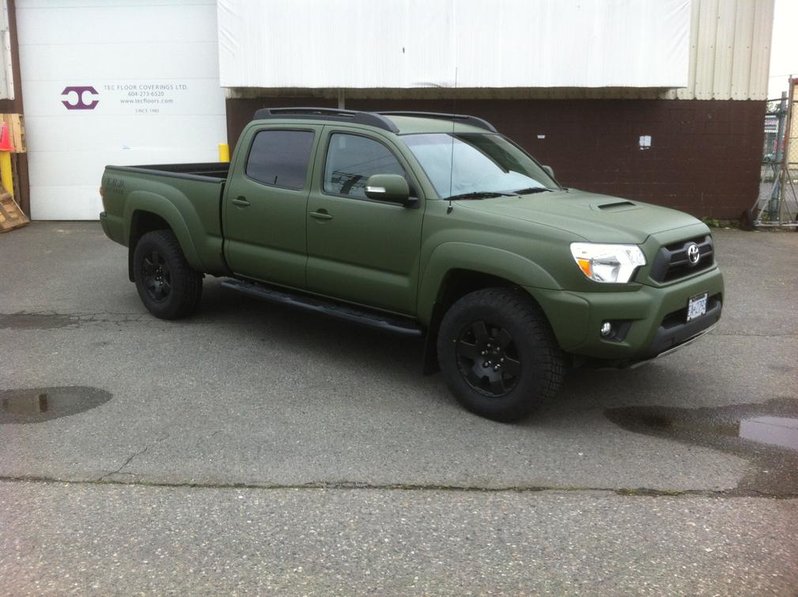 Vinyl Wrapped Army Green 2012 Tacoma | Tacoma World