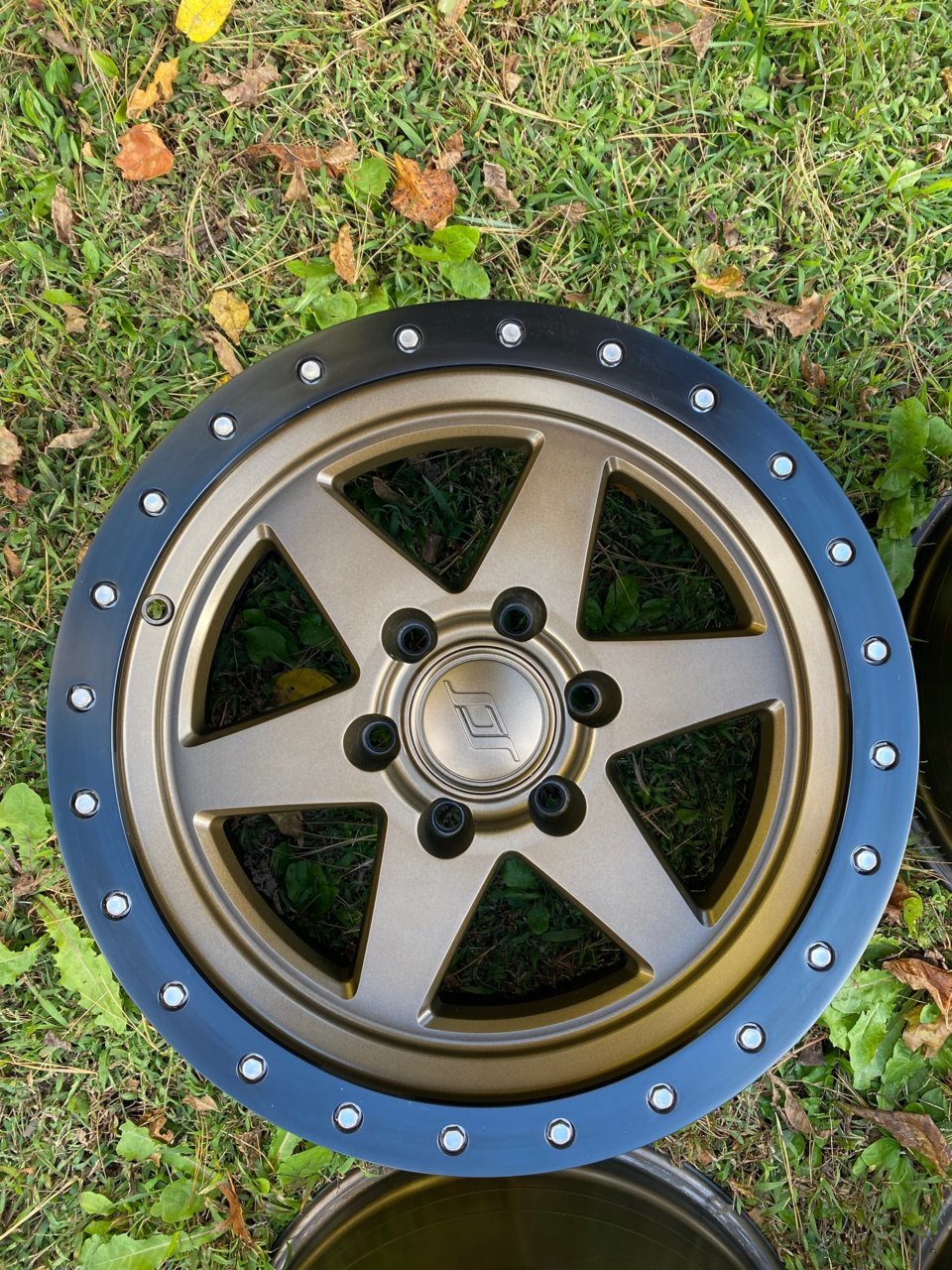 (4) SCS BR6 17" X 8.5 10 Offset Dark Bronze Rims w/ lugs NJ 850