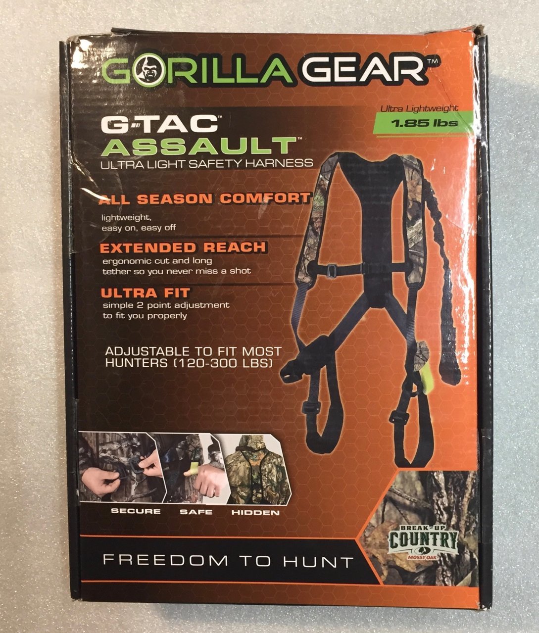 SOLD! Gorilla Gear GTAC Safety Harness Mossy Oak BreakUp country (120