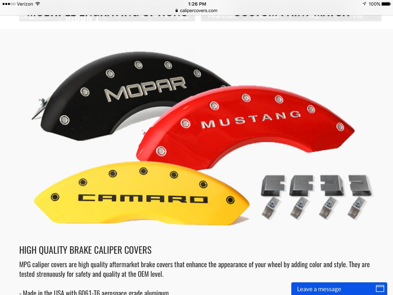 Brake caliper covers... World