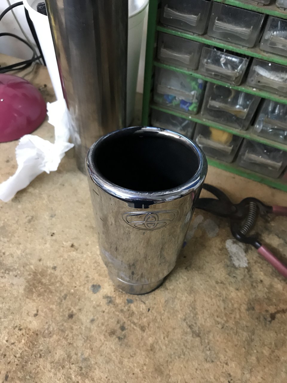 2016 Tacoma OEM stainless exhaust tip | Tacoma World