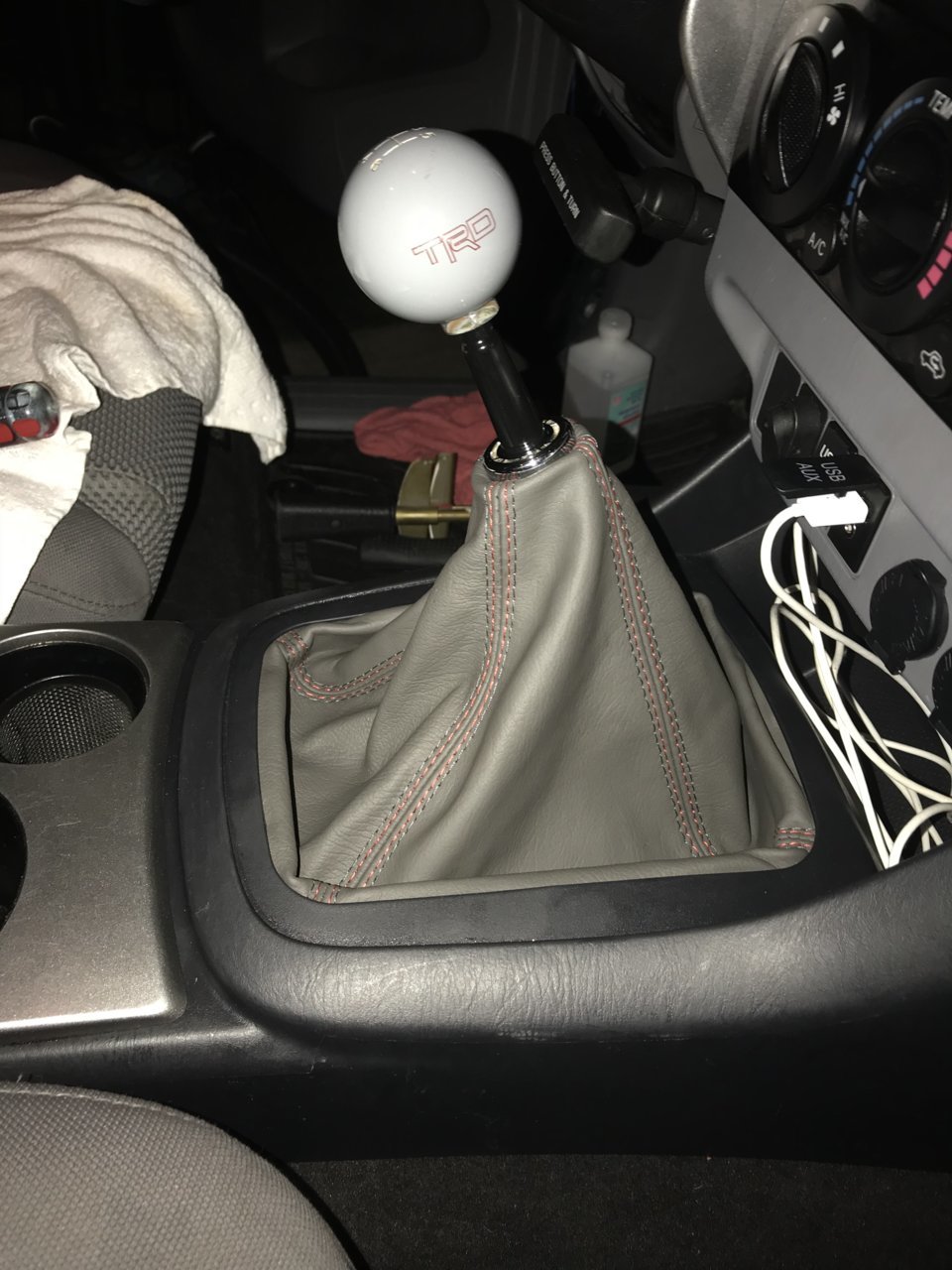 TRD Short Shifter Install with redline shifter boot World