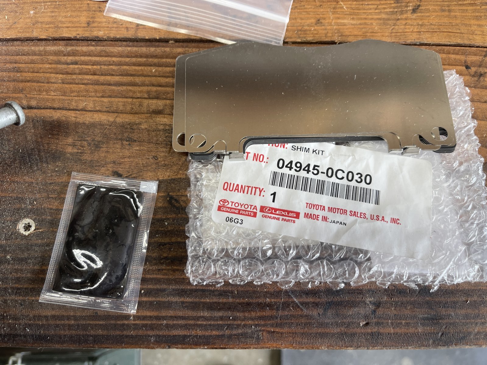 Shim Kit Grease Location with OEM Front Brake Pad Replacement World