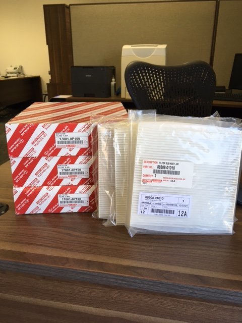 *SOLD* - New 3rd Gen OEM Tacoma air filters (3 engine & 3 cabin) $120