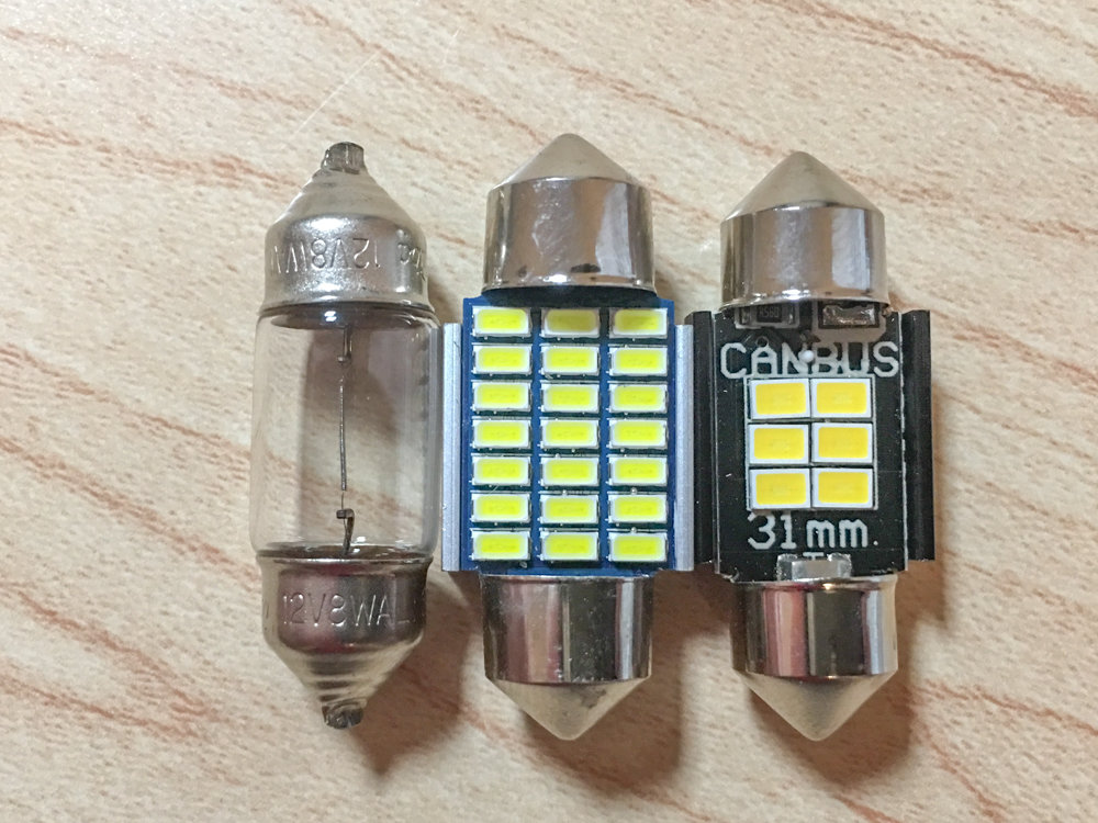 2019 Map Light, Dome Light and Vanity Light Stock Types/Sizes? World