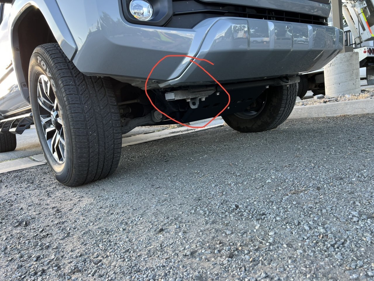 Parts showing after removing air dam World