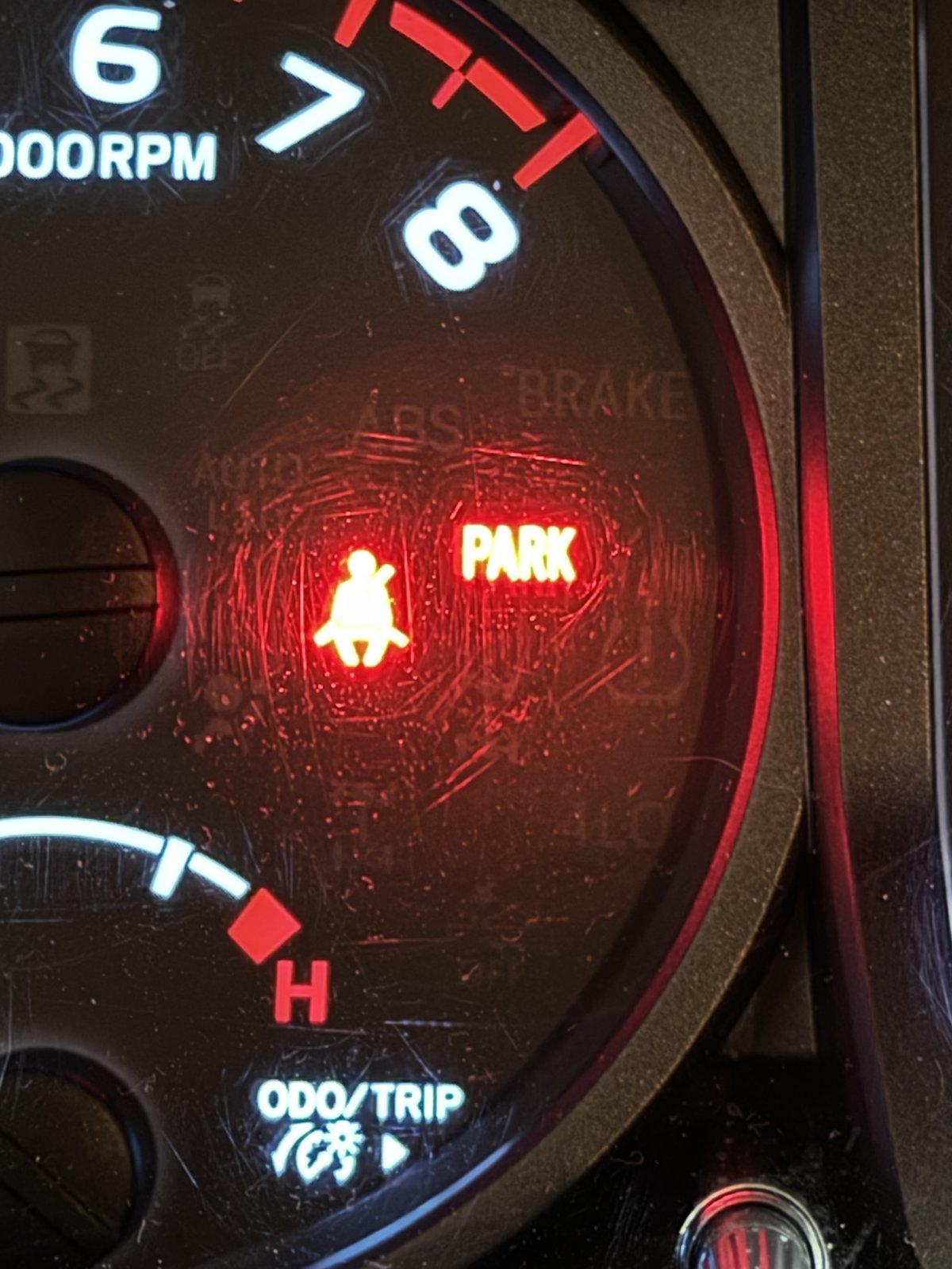 Park brake cluster light wont come on when engaged World