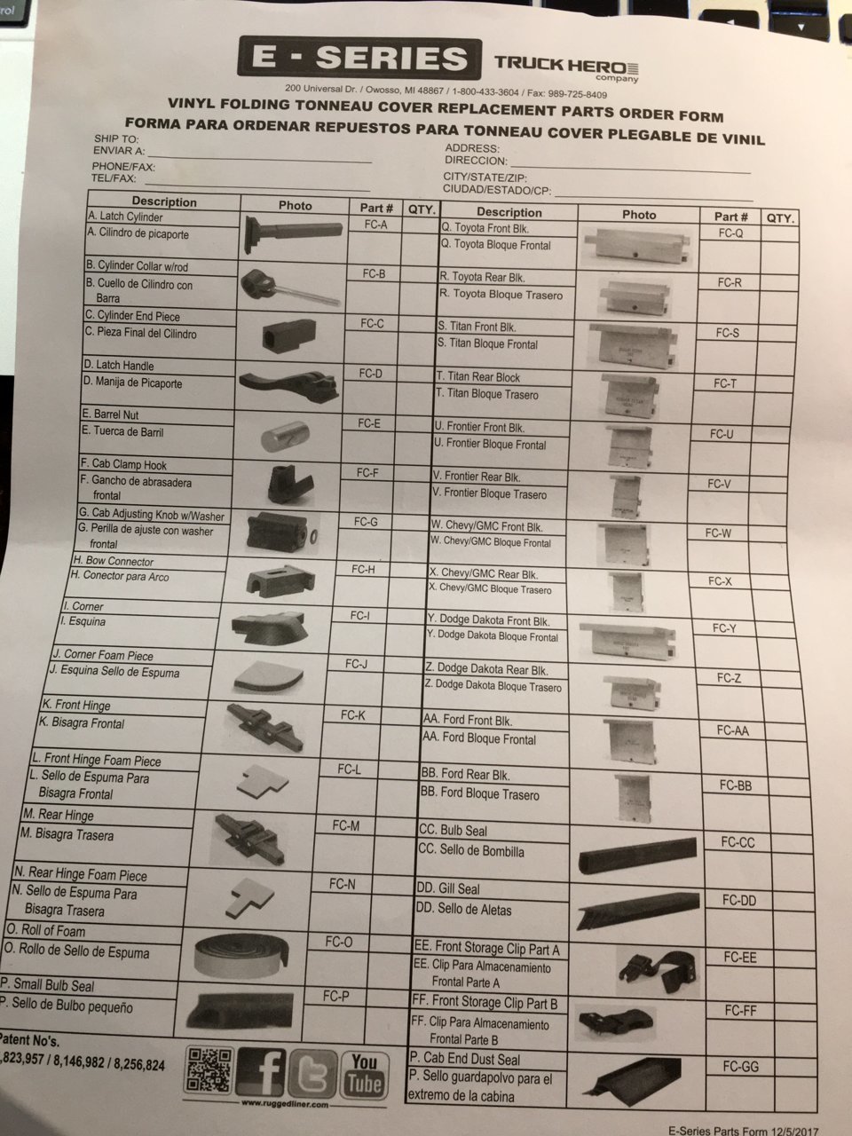 Parts For Tonneau Bed Covers World