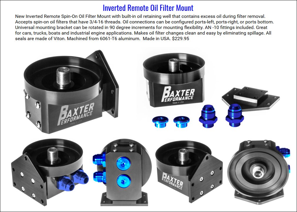 Remote Oil Filter Relocation for 3.5L World