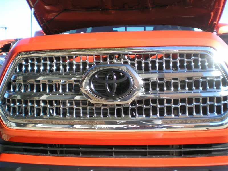 Spray Painted Toyota Emblem or should I spray paint the whole grille