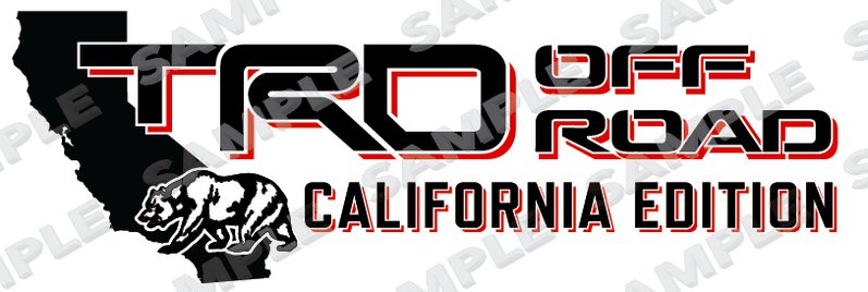 California Edition and SoCal "ON ROAD" TRD truck bed
