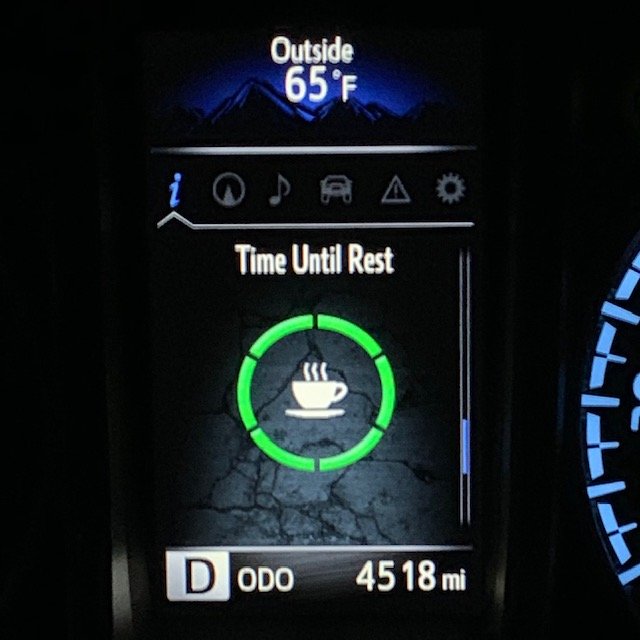 Time Until Rest Toyota