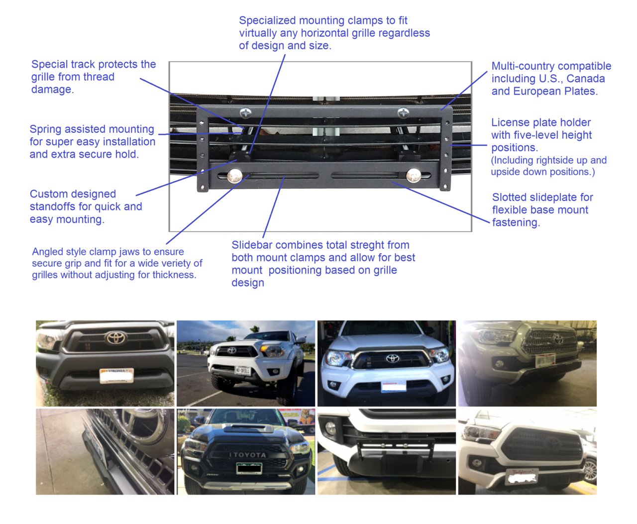 True No Drill Front License Plate Bracket! World