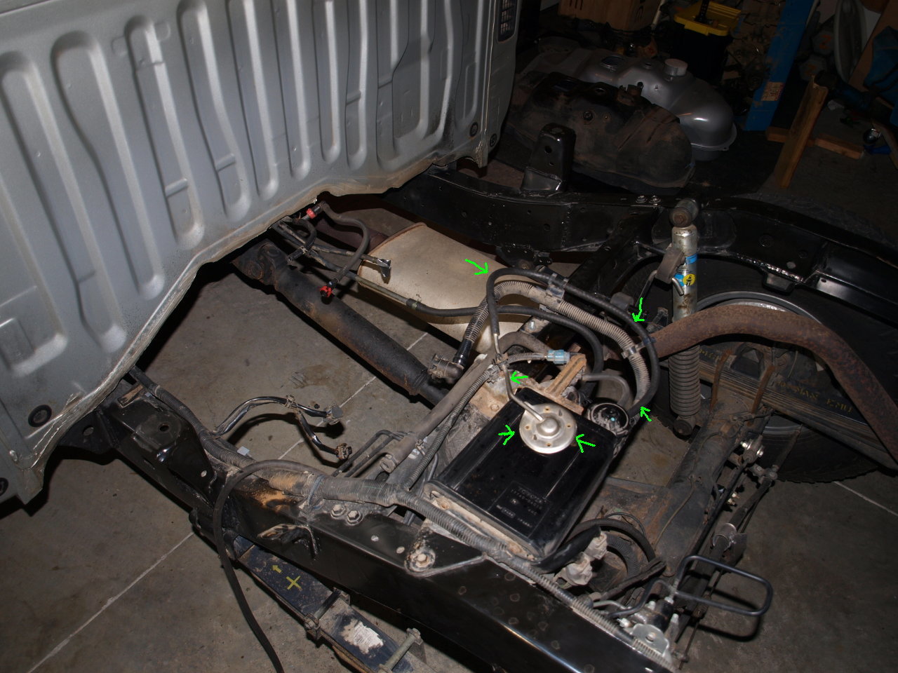 Evap canister vent hose location World