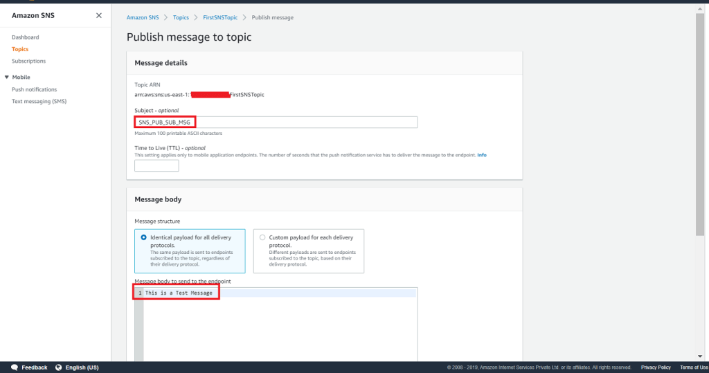 How to Publish a Message to an AWS SNS Topic? Twwip
